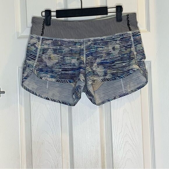 Lululemon Speed Short *4-way Stretch Blurry Belle Multi/Tink Stripe Size 6 - Picture 3 of 10